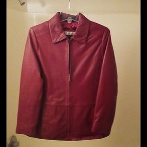 Redish Brown Leather Jacket